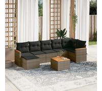 LAPOOH Ensemble de canapés de jardin 8 pièces et coussins en rotin synthétique gris, ensemble de meubles de jardin, meubles de jardin, meubles de jardin - 3226200