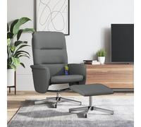 LAPOOH Fauteuil de massage inclinable avec repose-pieds en tissu gris foncé, fauteuil de relaxation, fauteuil de massage de relaxation, fauteuil de relaxation électrique, fauteuil relaxant, fauteuils
