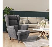LAPOOH Fauteuil en velours gris clair, fauteuils de cinéma, fauteuils de salon, fauteuil tantra sexuel, fauteuil TV, fauteuil d'allaitement 324059
