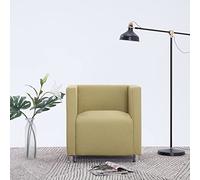 LAPOOH Fauteuil, fauteuil à oreilles, fauteuil d'allaitement, fauteuils pour personnes âgées, fauteuils de cinéma, en forme de cube en tissu vert