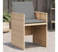 LAPOOH Fauteuils de jardin avec coussins 4 unités en rotin synthétique beige mélangé, chaises terrasse extérieure, chaises de balcon, chaises de jardin extérieur, chaise terrasse - 4007441