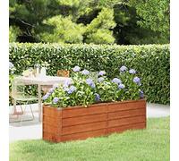 LAPOOH Jardinière Gris 160x40x45 cm Acier corten,Jardinières,Jardinieres Exterieur,Bac Jardiniere,Bac à Fleurs Extérieur,Jardinieres Balcon