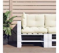 LAPOOH Lot de 3 coussins pour canapé en palettes en tissu crème, coussins d'extérieur pour jardin, coussin de sol, coussin hamac extérieur, grands coussins de jardin, coussins de siège 47475