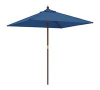 LAPOOH Parasol de Jardin avec mât en Bois Bleu azuré 198x198x231 cm,Pied De Parasol,Parasol avec Pied Inclus,Parasol Balcon