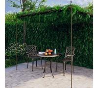 LAPOOH Pergola de Jardin Marron Antique 4x3x2,5 m Fer,Pergola Jardin Exterieur,Tuteur Plante Grimpante Treillis