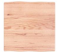 LAPOOH Plateau de table en bois traité chêne bord naturel 60 x 60 x 4 cm, plan de travail de cuisine, plateaux en bois, table de salon, plan de travail en bois - 363936