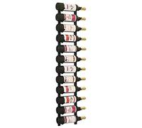 LAPOOH Porte-bouteilles mural pour 25 bouteilles, porte-bouteilles de vin, porte-bouteilles, porte-bouteilles, porte-bouteilles de soda, fer noir
