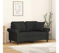 LAPOOH SPU 349475 Lot de 2 coussins décoratifs en tissu noir 40 x 40 cm