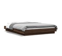 LAPOOH Structure de lit en bois d'ingénierie marron chêne 120 x 200 cm, base de lit, structure de lit, cadre de lit, cadre de lit, lit jeune, lit de chambre à coucher, sommier - 3281202