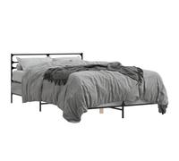 LAPOOH Structure de lit en bois d'ingénierie métal gris Sonoma 120 x 200 cm, base de lit, structure de lit, cadre de lit, lit de bébé, lit jeune, lit de chambre à coucher, sommier - 3280040