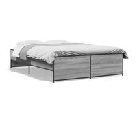 LAPOOH Structure de lit en bois ingénierie métal gris Sonoma 135 x 190 cm, base de lit, structure de lit, cadre de lit, lit de bébé, lit jeune, lit de chambre à coucher, sommier - 3279905