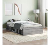 LAPOOH Structure de lit Sonoma grise 100 x 200 cm, base de lit, cadre de lit, lit jeune, lit de chambre, sommier - 3203836
