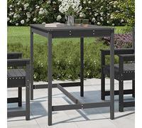 LAPOOH Table Balcon Exterieur，Table De Jardin Exterieur,Table Haute Exterieur,Table de Jardin Gris 121x82,5x110 cm Bois Massif de pin