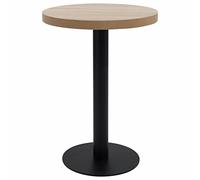LAPOOH Table de bistrot MDF marron clair 60 cm, table haute bar, table de cuisine haute, table d'appoint, table de bar - 286421