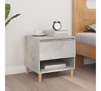 LAPOOH Table de chevet Gris béton 50 x 46 x 50 cm, table de chevet, meuble de rangement, meubles de chambre à coucher - 819540
