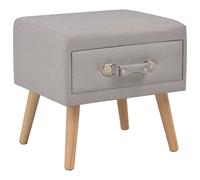 LAPOOH Table de chevet, tables de chevet pour chambre, table d'appoint, table de chevet, meuble de chambre, gris, 40 x 35 x 40 cm, tissu
