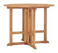 LAPOOH Table de salle à manger pliable pour jardin en bois de teck 90 x 90 x 75 cm, table terrasse, table extérieure, table de jardin, tables de terrasse et de jardin - 315447