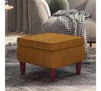 LAPOOH Tabouret avec pieds en velours marron, tabouret bas, petit tabouret, tabouret de méditation, tabourets de cuisine 329465