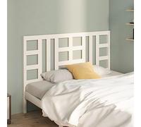 LAPOOH Tête de lit Blanc 156x4x100 cm Bois Massif de pin,Tete de lit capitonnée,tête de lit à Poser au Sol