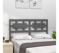 LAPOOH Tête de lit Gris 205,5x4x100 cm Bois Massif de pin,Tete de lit capitonnée,tête de lit à Poser au Sol