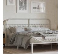 LAPOOH Tête de lit métal Blanc 180 cm,Tete de lit capitonnée,tête de lit à Poser au Sol