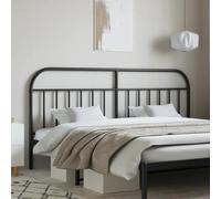 LAPOOH Tête de lit métal Noir 193 cm,Tete De Lit Capitonnée,Tête De Lit À Poser Au Sol
