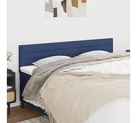 LAPOOH Têtes de lit 2 pcs Bleu 80x5x78/88 cm Tissu,Tete de lit capitonnée,tête de lit à Poser au Sol