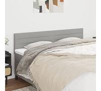 LAPOOH Têtes de lit 2 pcs Gris Clair 100x5x78/88 cm Tissu,Tete de lit capitonnée,tête de lit à Poser au Sol