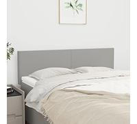 LAPOOH Têtes de lit 2 pcs Gris Clair 72x5x78/88 cm Tissu,Tete de lit capitonnée,tête de lit à Poser au Sol