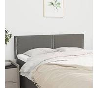 LAPOOH Têtes de lit 2 pcs Gris foncé 72x5x78/88 cm Tissu,Tete de lit capitonnée,tête de lit à Poser au Sol