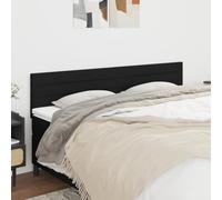 LAPOOH Têtes de lit 2 pcs Noir 80x5x78/88 cm Tissu,Tete de lit capitonnée,tête de lit à Poser au Sol
