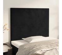 LAPOOH Têtes de lit 2 pcs Noir 90x5x78/88 cm Velours,Tete de lit capitonnée,tête de lit à Poser au Sol