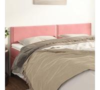LAPOOH Têtes de lit 2 pcs Rose 100x5x78/88 cm Velours,Tete de lit capitonnée,tête de lit à Poser au Sol