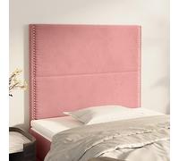 LAPOOH Têtes de lit 2 pcs Rose 100x5x78/88 cm Velours,Tete de lit capitonnée,tête de lit à Poser au Sol