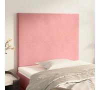 LAPOOH Têtes de lit 2 pcs Rose 100x5x78/88 cm Velours,Tete de lit capitonnée,tête de lit à Poser au Sol
