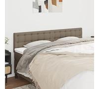 LAPOOH Têtes de lit 2 pcs Taupe 90x5x78/88 cm Tissu,Tete de lit capitonnée,tête de lit à Poser au Sol