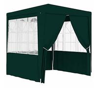 LAPOOH Tonnelle professionnelle pour fêtes murales, Pergola Jardin extérieur, Tonnelle pour terrasse Tonnelle de jardin extérieur Vert 90 g/m² 2,5 x 2,5 m
