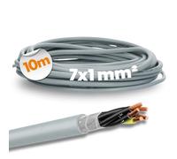 Lapp 0026134 ÖLFLEX CLASSIC FD 810 Câble de commande 7 x 1 mm² gris avec conducteur de protection vert/jaune I Câble en PVC très flexible pour chaîne de remorquage 7G1 mm² I Câble de commande 7 fils