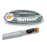 Lapp 0026138 ÖLFLEX Classic FD 810 Câble de commande 18 x 1 mm² Gris avec conducteur de protection vert/jaune I Câble en PVC très flexible pour chaîne de remorquage 18 G1 mm² I Câble de commande 18