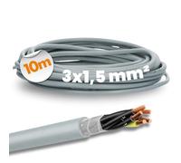 Lapp 0026150 ÖLFLEX Classic FD 810 Câble de commande 3 x 1,5 mm² Gris avec conducteur de protection vert/jaune I Câble en PVC très flexible pour chaîne de remorquage 3G1,5 mm² I Câble de commande 3