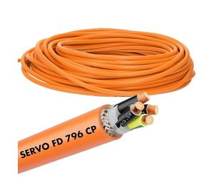 Lapp 0027950 ÖLFLEX SERVO FD 796 CP Câble assisté PUR très flexible 4 x 1,5 mm² blindé avec conducteur de protection pour chaîne de remorquage I Câble servo 0,6/1 kV I Sans halogène et résistant aux