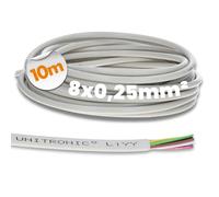 Lapp 0028308 Unitronic LiYY Câble de Commande 8 x 0,25 mm², 10 m | Câble de signal à 8 fils pour électronique, commande, régulation et systèmes de mesure. Gaine flexible de faible diamètre.