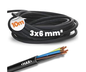 Lapp 10m Câble Caoutchouc H07RN-F 3G6 mm² - Fil Flexible pour Extérieur
