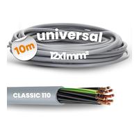 Lapp 1119212 Ölflex Classic 110 Câble de Commande PVC 12 G1 mm², 10 m | Fil gainé 12 conducteurs, résistant à l'huile, ignifuge IEC 60332-1-2, gris RAL 7001, certifié VDE pour installation