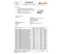LAPP 29500801 Boîtier d'épissure fibre optique (FO) 1 pc(s)