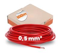 Lapp 4510041 - En PVC - Fil simple - H05V-K - 0,5 mm² - Rouge - 100 m - Toron unique en cuivre flexible - Fil de commutation fin - Câble électrique isolé - Câble d'installation pour lignes électriques