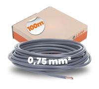Lapp 4510062 H05V-K 0,75 mm² Gris I Câble de câblage I Câble flexible I Câble unique en PVC I Fil 0,75 mm2 I Câblage
