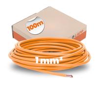 Lapp 4510093 Câble H05V-K 1 mm² Orange - 100 m Toron Unique en PVC | Fil d'alimentation flexible 1 x 1 mm², câble de raccordement pour installation électrique et génie électrique