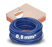 Lapp 4510921 H05V-K 0,5 mm² Bleu foncé/blanc I Câble de câblage I Câble flexible I Câble unique en PVC I Train 0,5 mm2 I Câblage