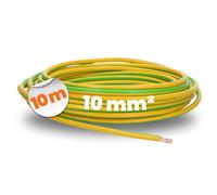Lapp 4520005 H07V-K 10 mm² Vert/Jaune Câble de Terre Flexible, 10m | Fil de Câblage Monoconducteur en PVC, Toronné de Classe 5, pour Armoires de Commande et Appareils de Commutation